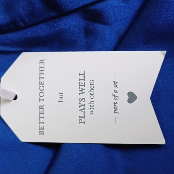 Rachel Zoe Royal Blue Satin Pull On Halter Top NEW- Sz. Sm - Picture 3 of 10